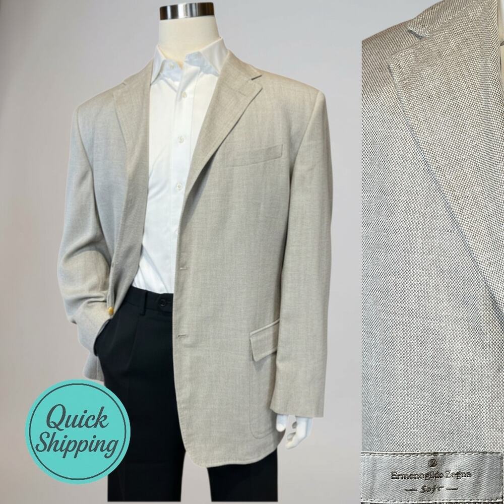 Ermenegildo Zegna Light Gray Men's Blazer